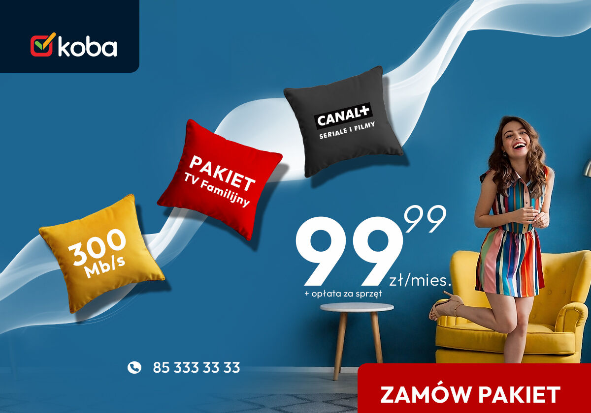 Internet światłowodowy 300 Mb/s + TV + CANAL+ 