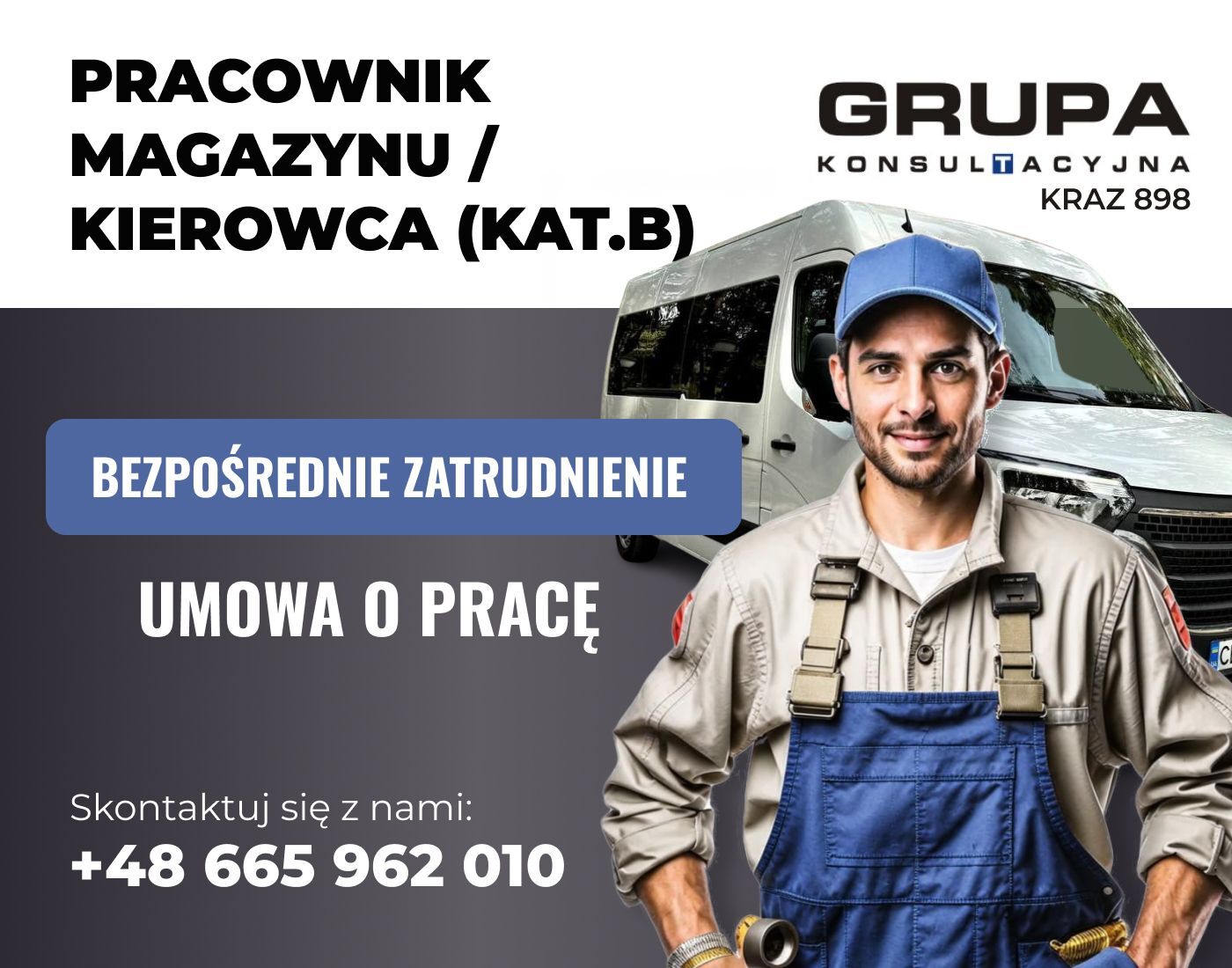 Pracownik Magazynu/Kierowca (kat. B)