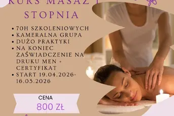 KURS MASAŻ I STOPNIA 