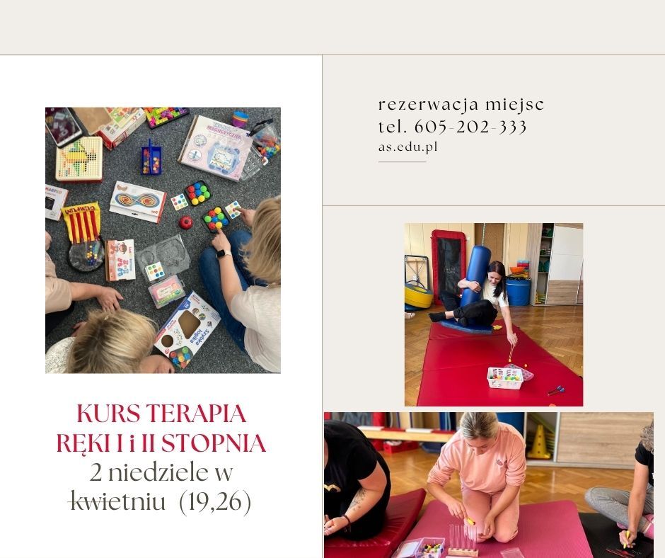 dwa szkolenia TERAPIA RĘKI I i II STOPNIA oraz TUS