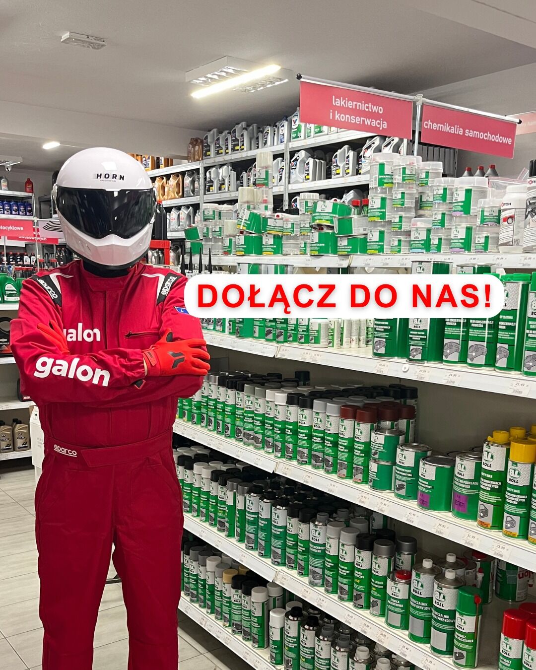 Galon Oleje - pracownik sklepu