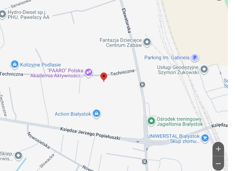 Białystok Elewatorska – Plac Parkingowy TIR 
