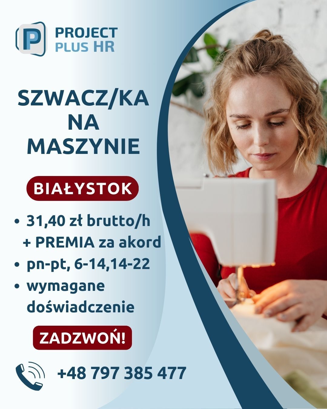 Praca dla SZWACZKI/SZWACZA na maszynie!