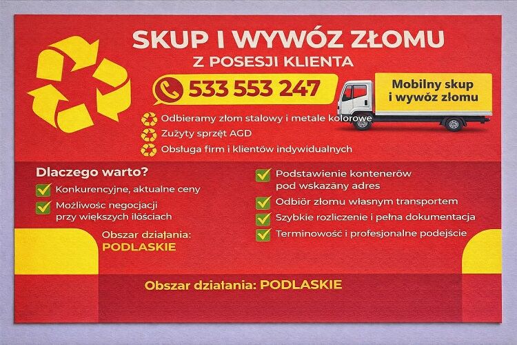 ''' ZŁOM - SKUP - WYWÓZ - CENA KONKURENCYJNA '''