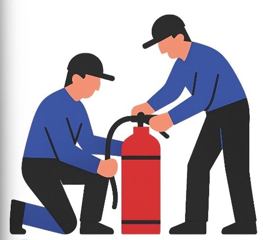  Praca w warsztacie naprawa gaśnic/butli