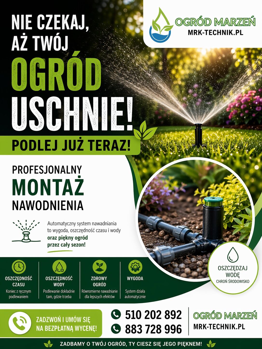 Systemy nawadniania, nawodnienie ogrodów