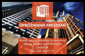 OPRÓŻNIANIE MIESZKAŃ - PIWNIC GARAŻY - UTYLIZACJA - WYWÓZ MEBLI RTV AGD