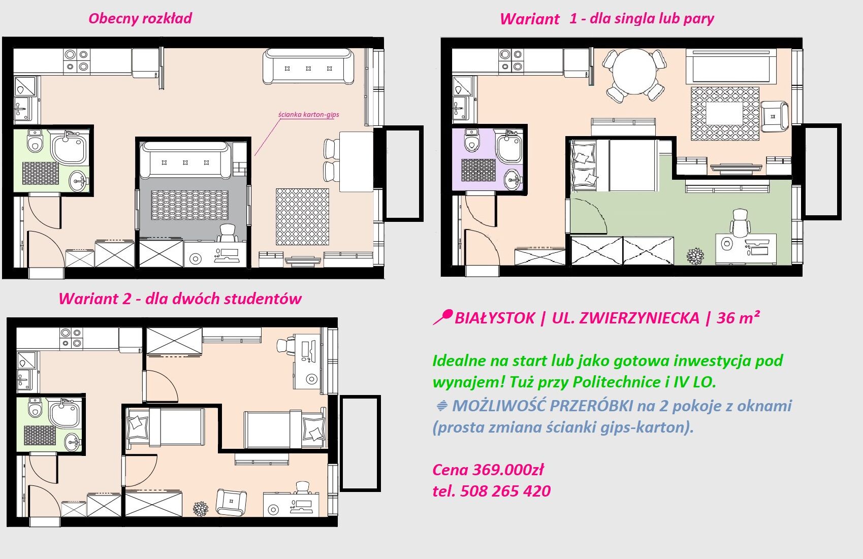 *36m2* II piętro *przy POLITECHNICE * POD WYNAJEM!