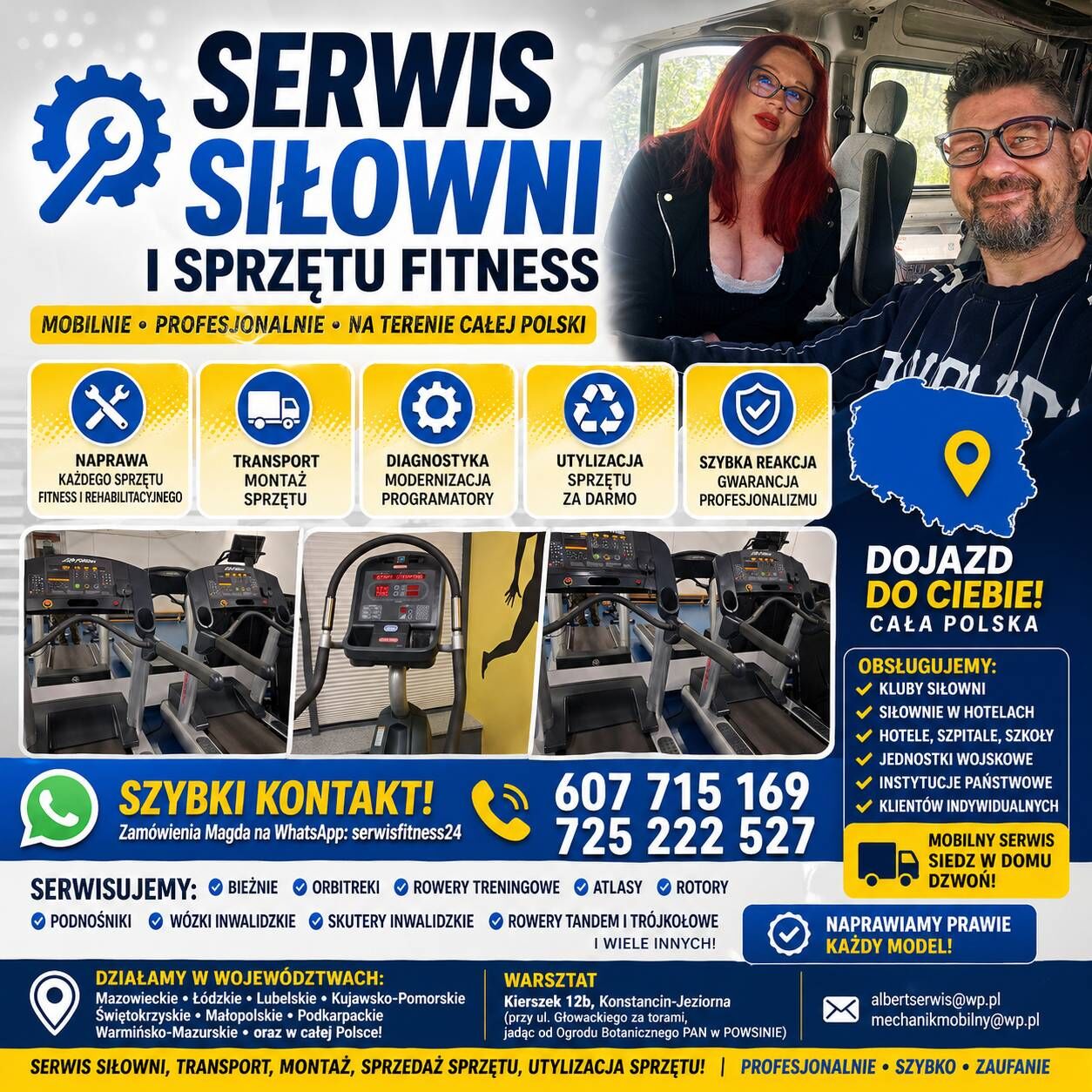 Serwis siłowni Polska Warszawa Polska Łódź Lublin 