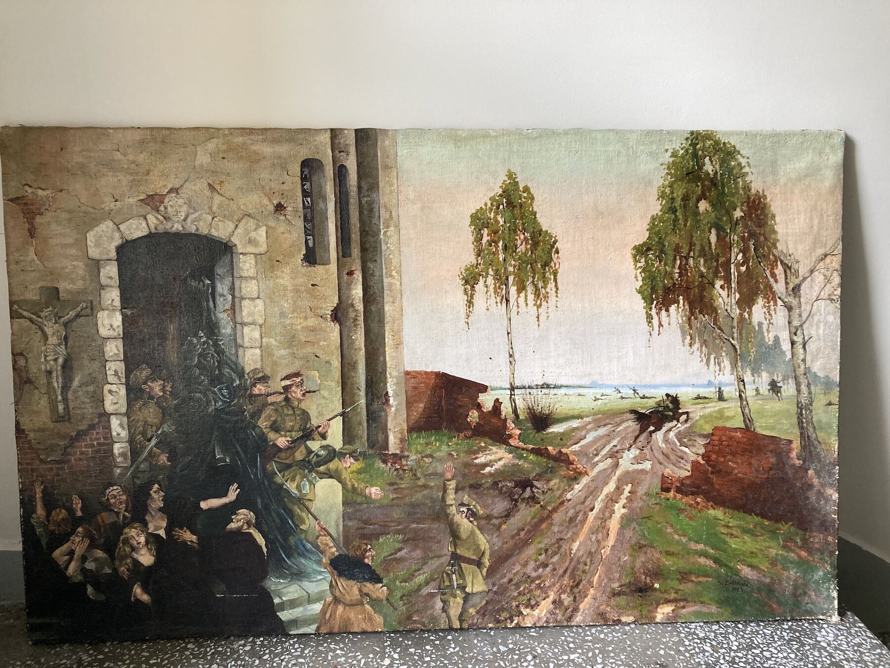 Sprzedam stary obraz z 1928 Wojna bolszewicka