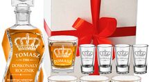 Zestawy prezentowe z grawerem, karafka szklanki do whisky, kieliszki z grawerem