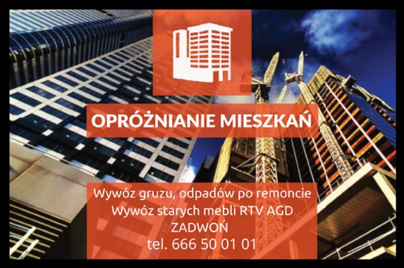 OPRÓŻNIANIE MIESZKAŃ WYWÓZ MEBLI RTV AGD TRANSPORT