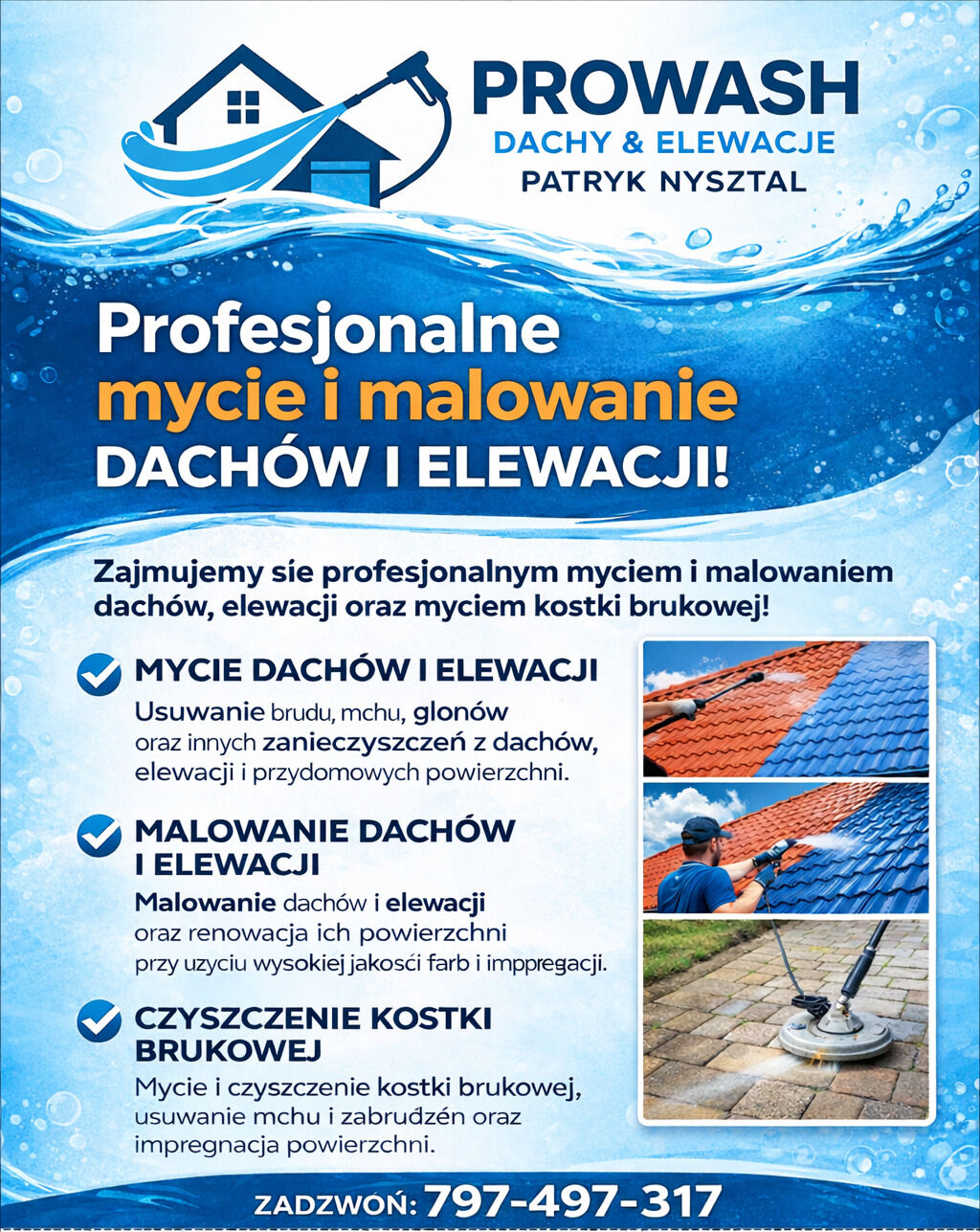 Profesjonalne mycie i malowanie dachów i elewacji!