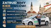 Zatrudnimy na BOLT,FREE NOW,UBER