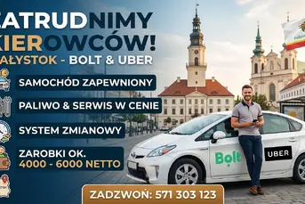 Zatrudnimy na BOLT,FREE NOW,UBER
