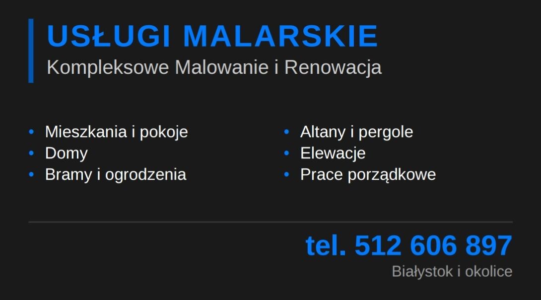 Malowanie ogrodzeń, bram, domów, mieszkań, pokoi 