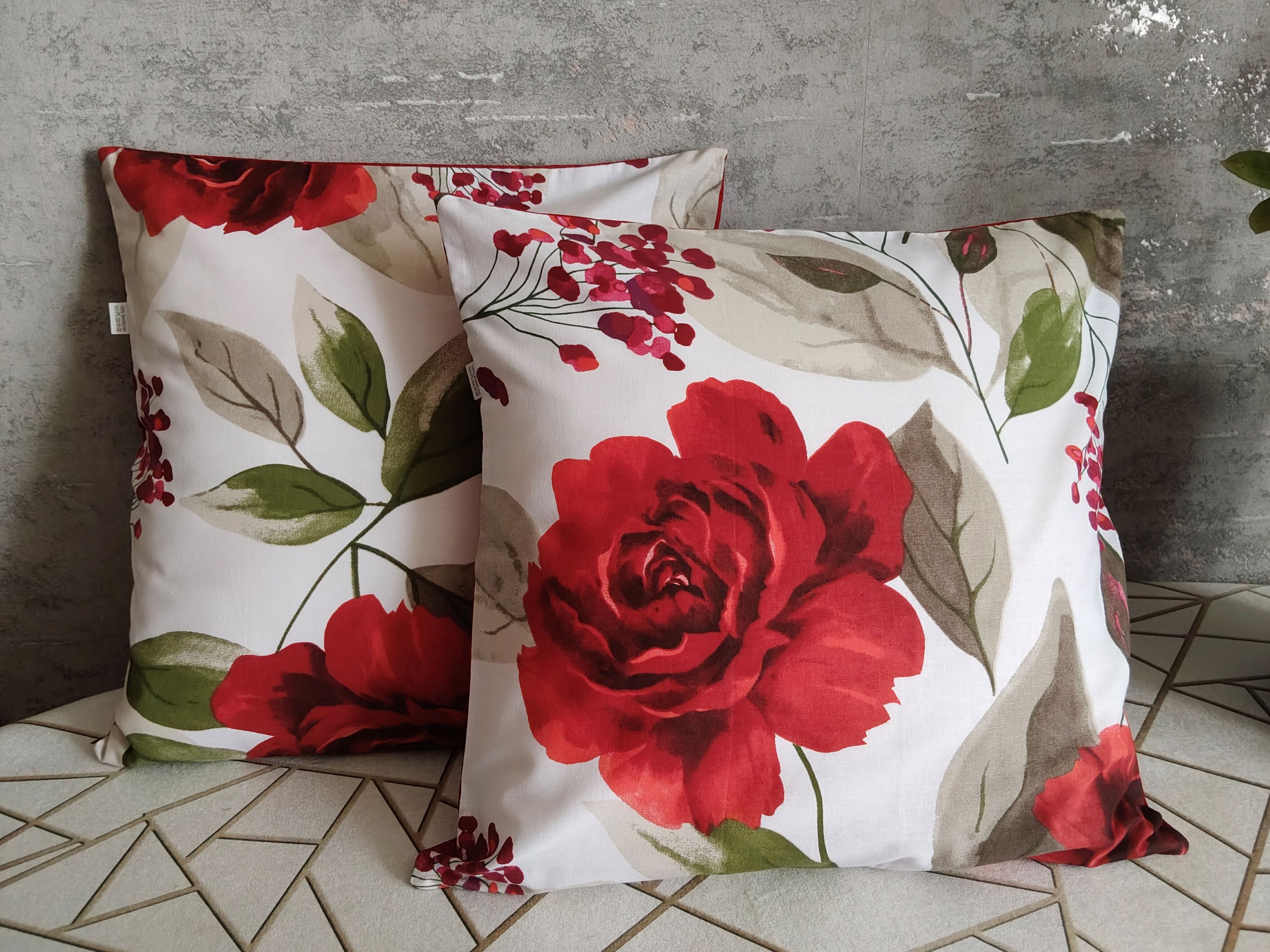 Poszewki 40x40 bawełniane, szyte ręcznie – HandmadebyAmia.com
