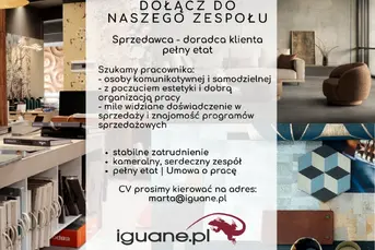 Doradca klienta - sprzedawca / branża wnętrzarska