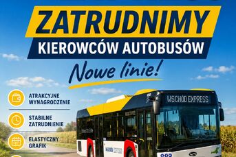 Zatrudnimy kierowców autobusów (K, M)
