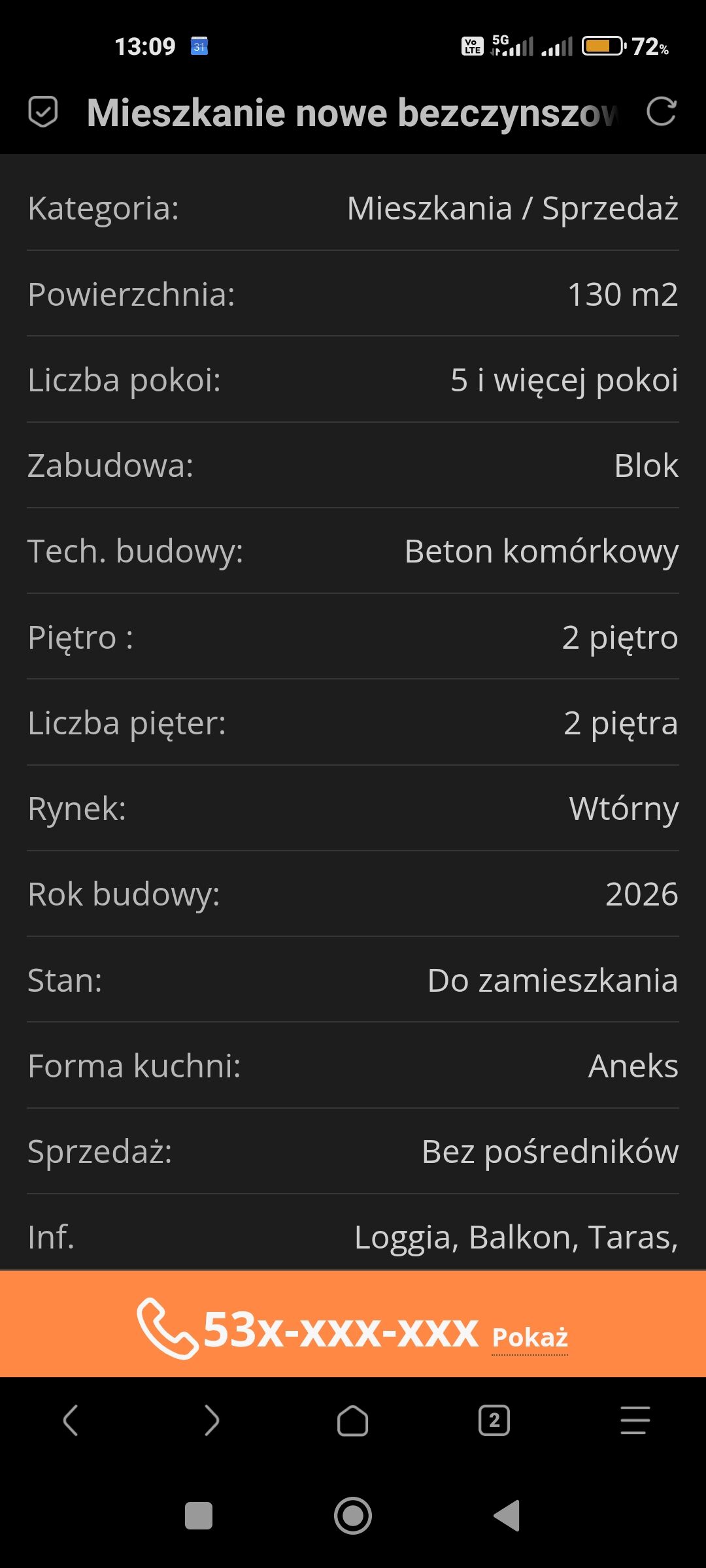 Sprzedam nowe mieszkanie w Zaściankach 