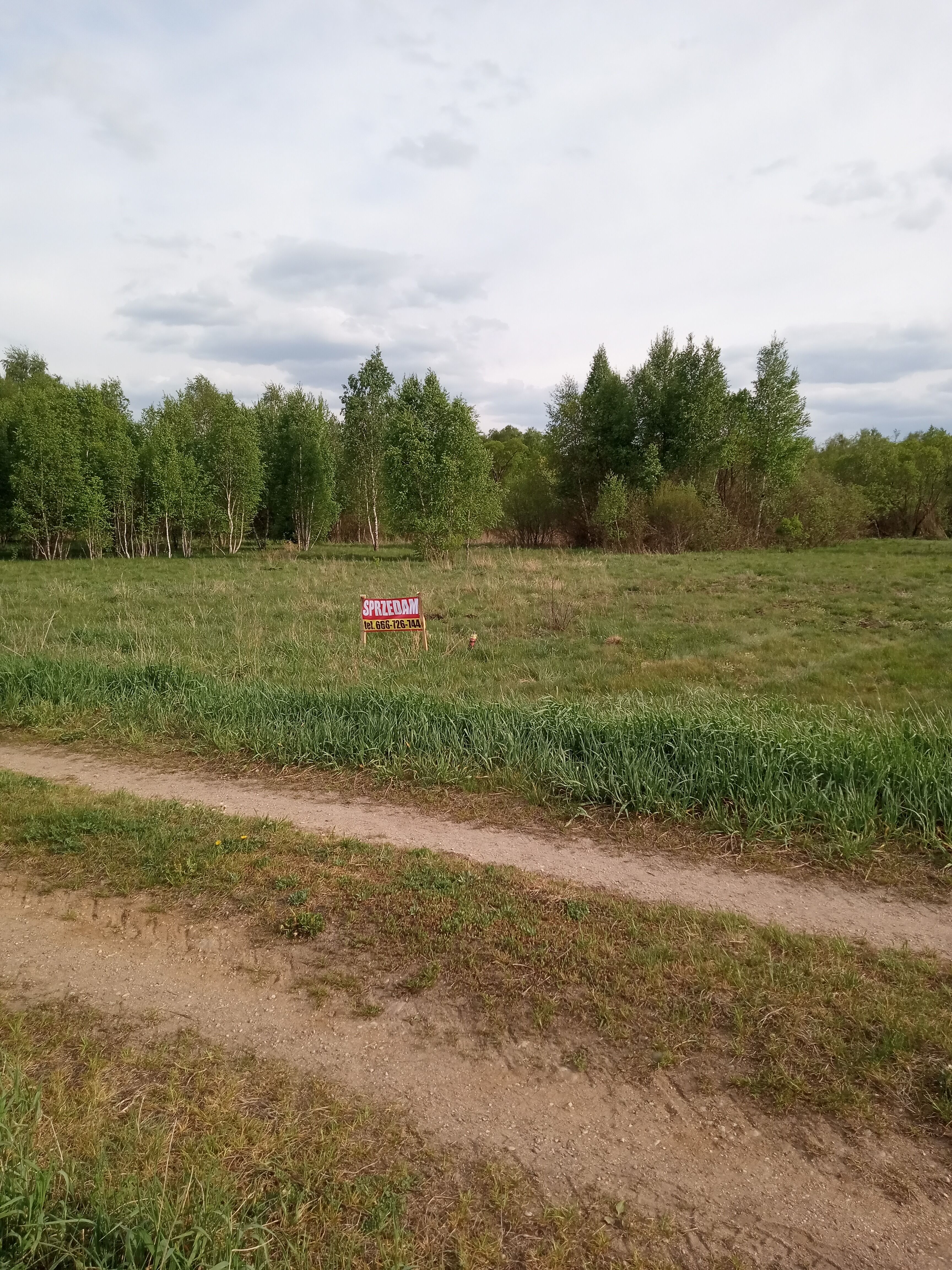 sprzedam działkę Ploski 28km B-stok dł13m szer 184