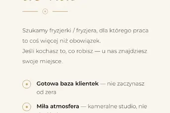Poszukujemy fryzjerki/fryzjera