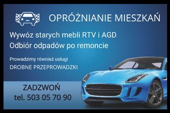 TRANSPORT BUSEM - OPRÓŻNIANIE MIESZKAŃ, PIWNIC