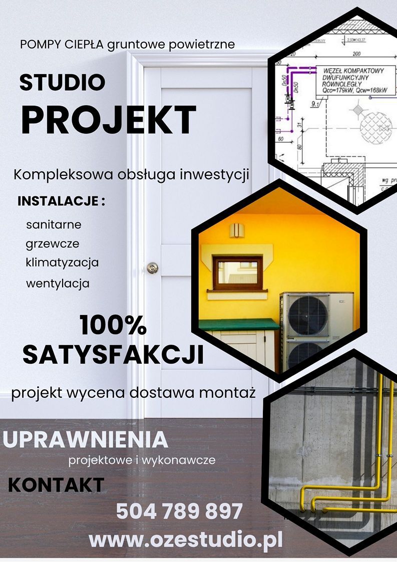 INSTALACJE USŁUGI KLIMATYZACJA OZE STUDIO PROJEKT