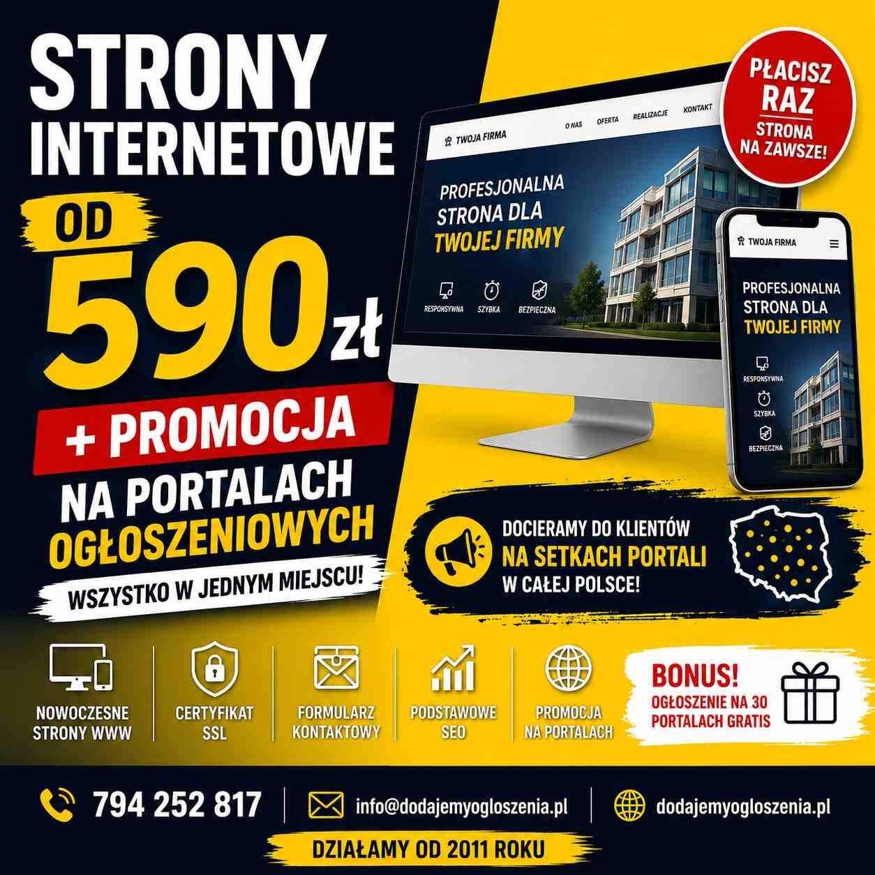 Strony internetowe Białystok od 590 zł 