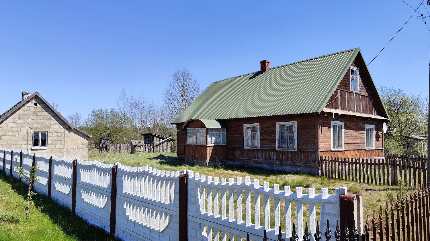 Dom drewniany 70/2200m2 nad Zal. Siemianówka