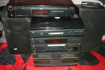 zestaw stereo jvc gramofon al-e31 cd xl-v242 deck 