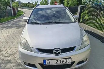 Mazda 5, 7 os. kolor srebrny 1999cm3 benzyna + lpg