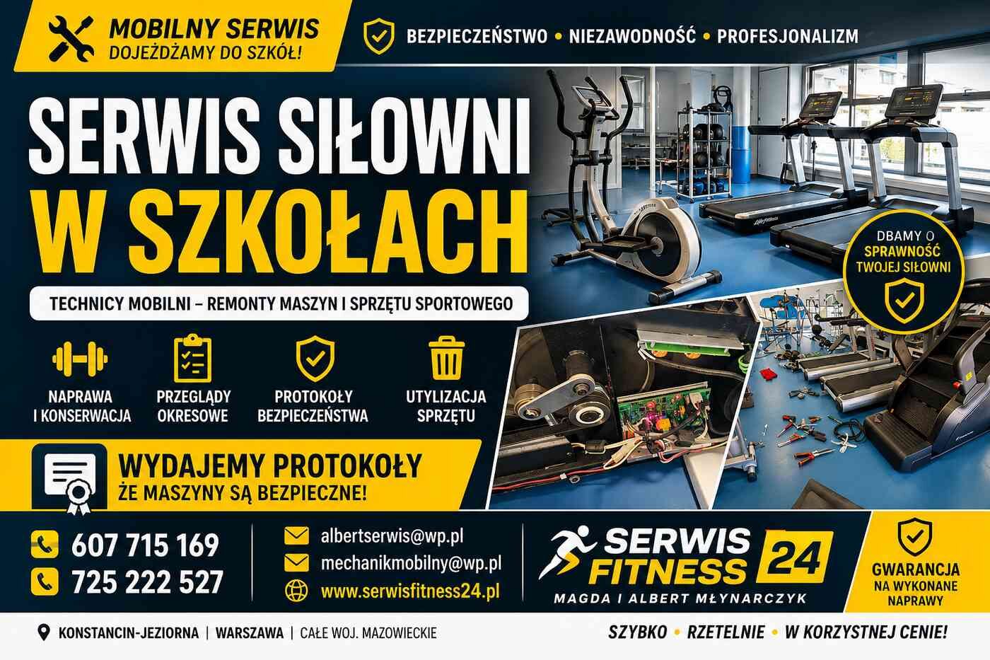 Serwis siłowni w szkołach - Technicy Mobilni - Rem