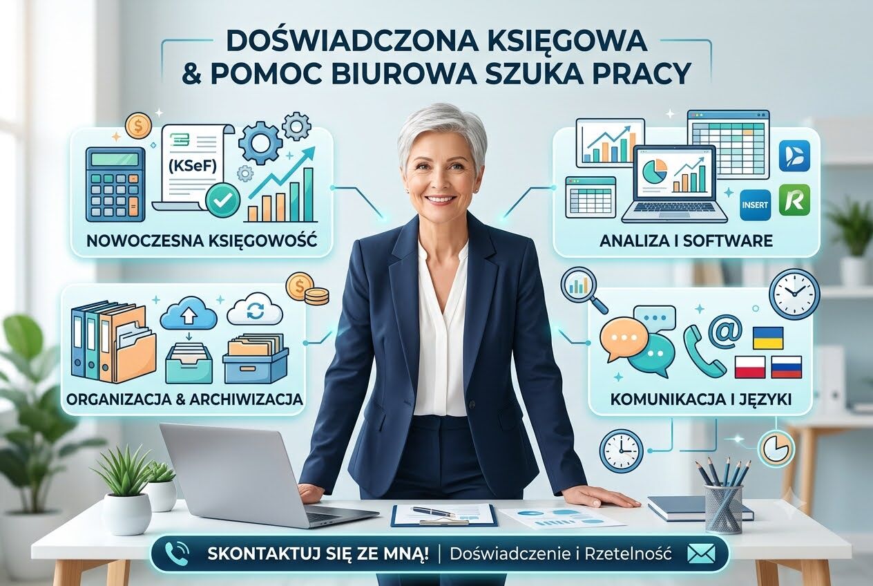 Obsługa biurowa - księgowa - sekretarka