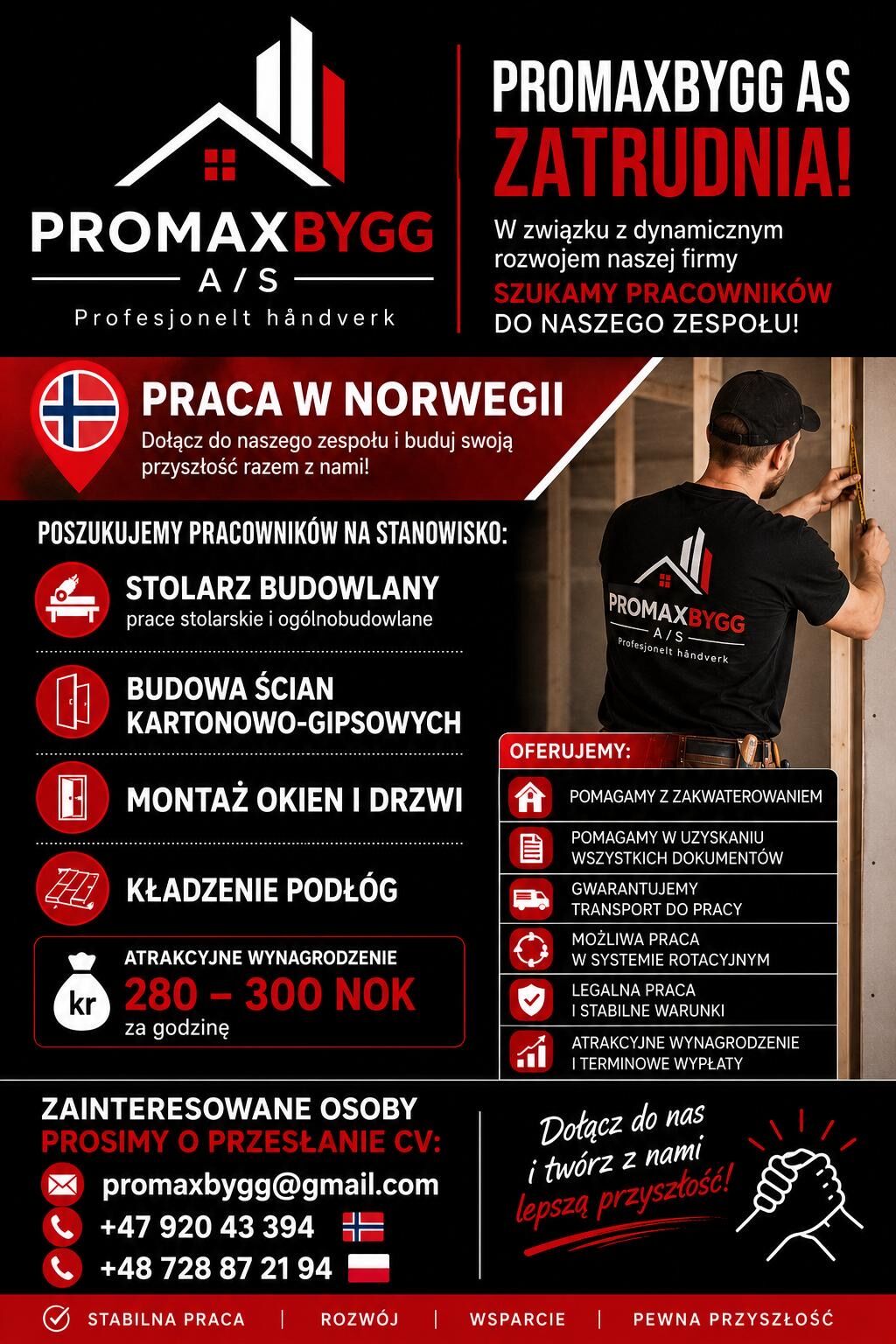 Praca w Norwegii w firmie budowlanej 