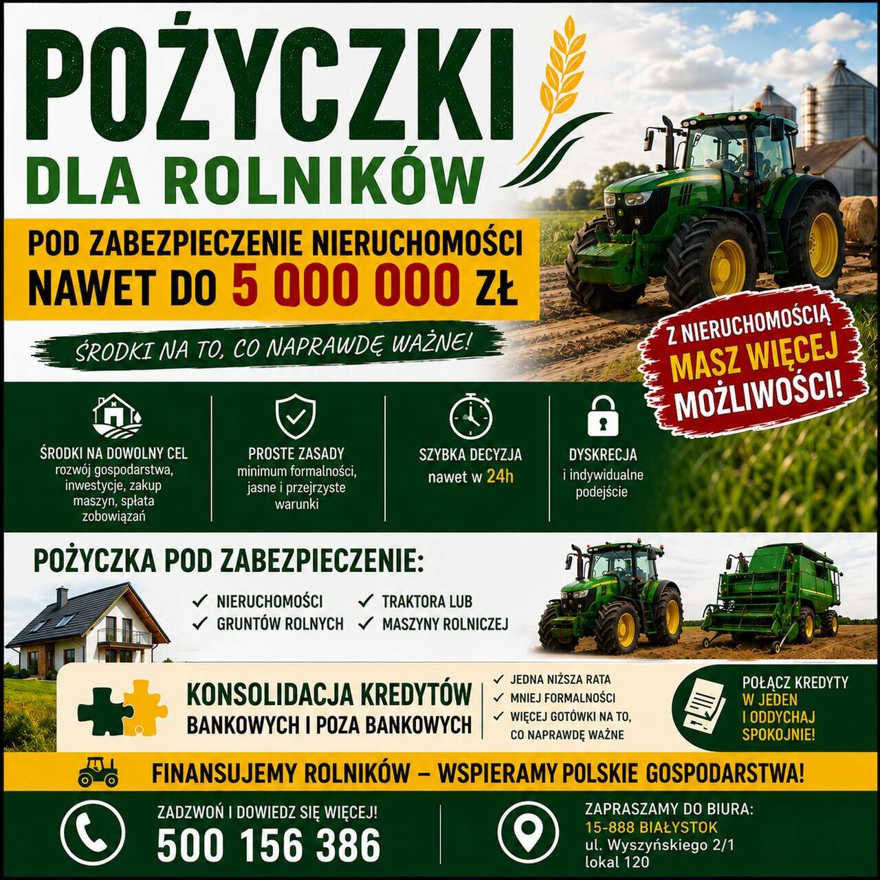 Kredyty dla firm i rolników