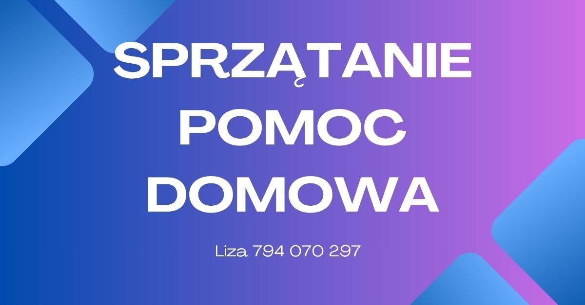 Pomoc domowa - sprzątanie i porządki