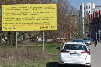 Wynajmę 2 tablice reklamowe, Legionowa i Kopernika