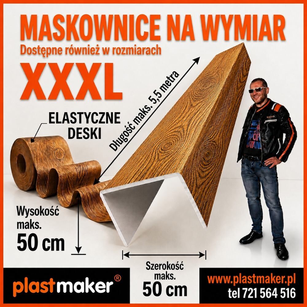 Belki drewnopodobne Plastmaker - dekoracja z chara