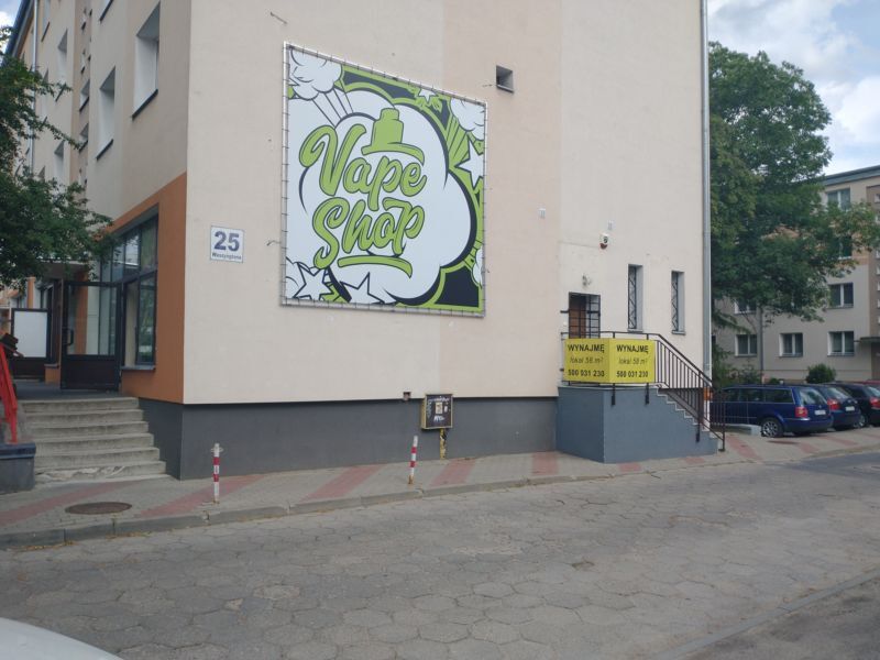 Lokal 58 m2 na parterze przy ul Waszyngtona 25.
