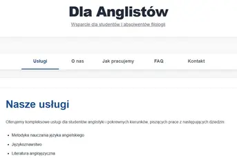 **Pomoc dla studentów anglistyki i kierunków pokre