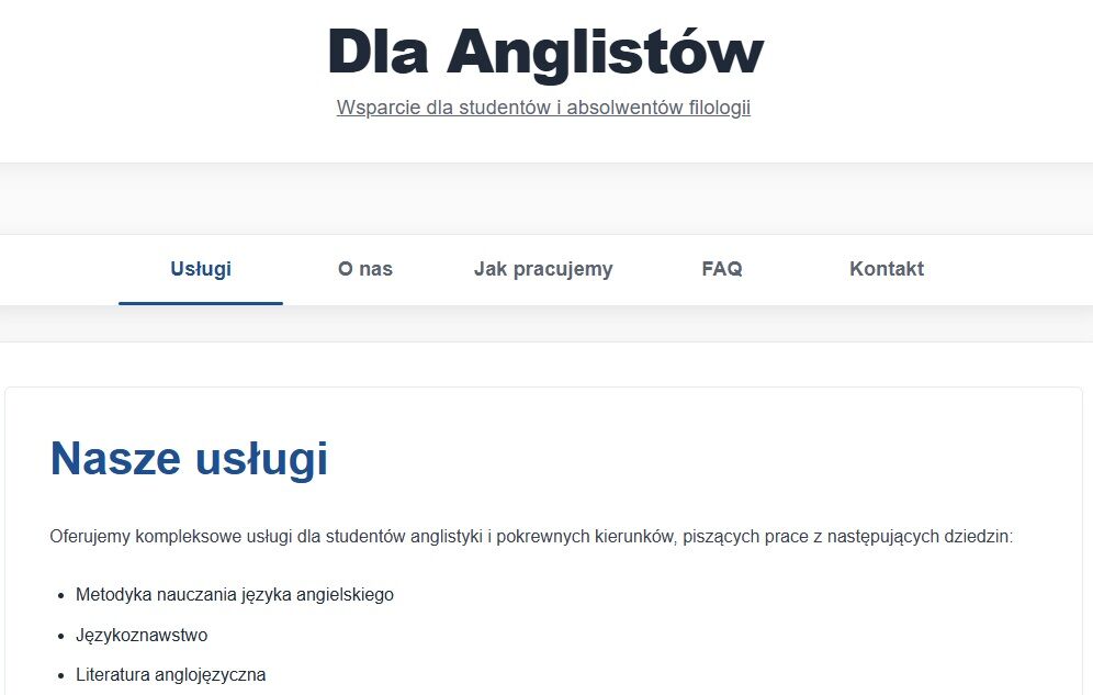 **Pomoc dla studentów anglistyki i kierunków pokre