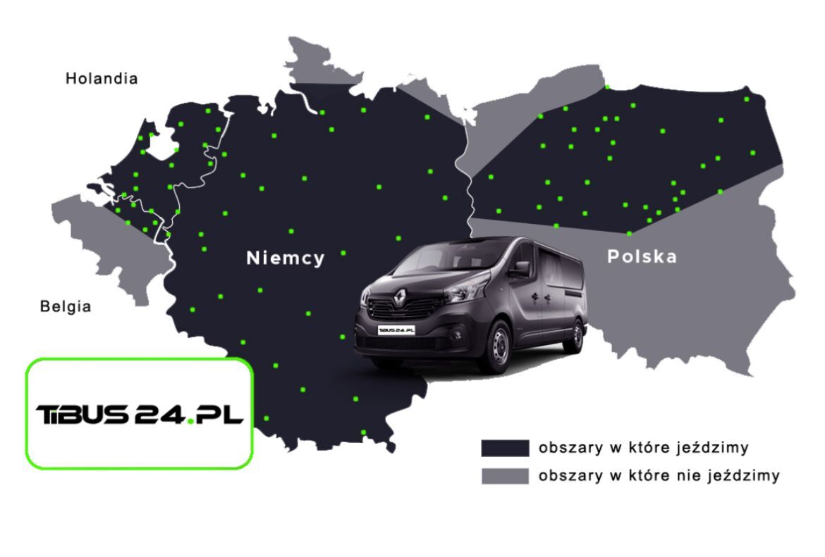LICENCJONOWANY PRZEWÓZ OSÓB I PACZEK POLSKA NIEMCY HOLANDIA