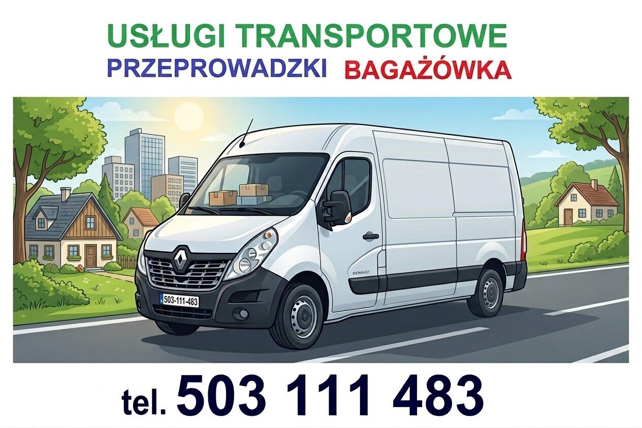 BAGAŻÓWKA TEL. 503 111 483 TRANSPORT MEBLI, AGD