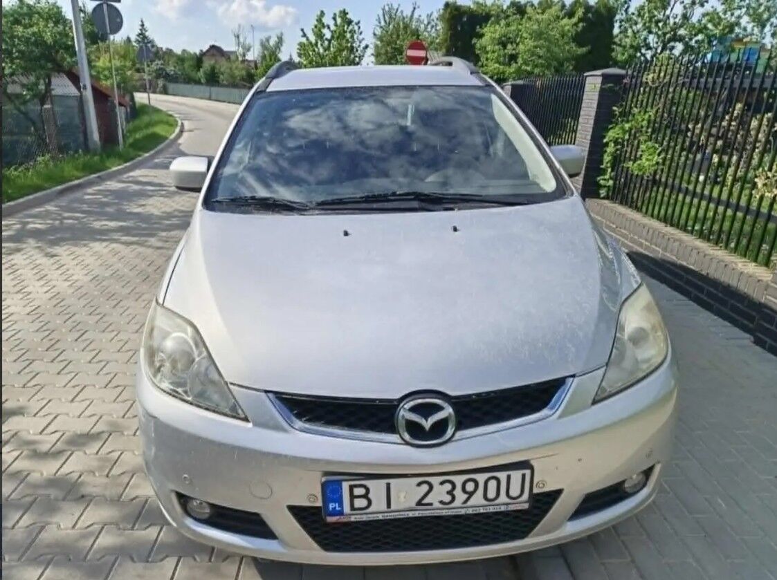 Mazda 5, 7 os. kolor srebrny 1999cm3 benzyna + lpg