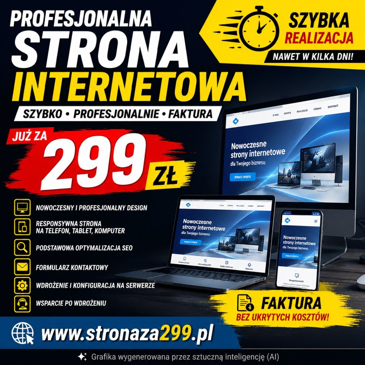 Strona WWW za 299 zł  •  profesjonalnie | stronaza
