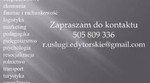 Pomoc w pisaniu prac, usuwanie plagiatu