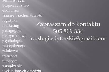 Pomoc w pisaniu prac, usuwanie plagiatu