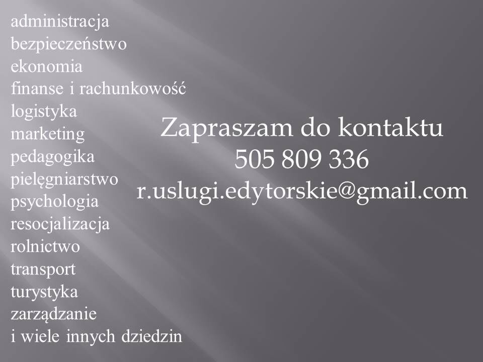 Pomoc w pisaniu prac, usuwanie plagiatu