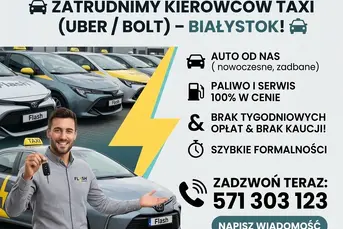 Zatrudnimy na BOLT,FREE NOW,UBER